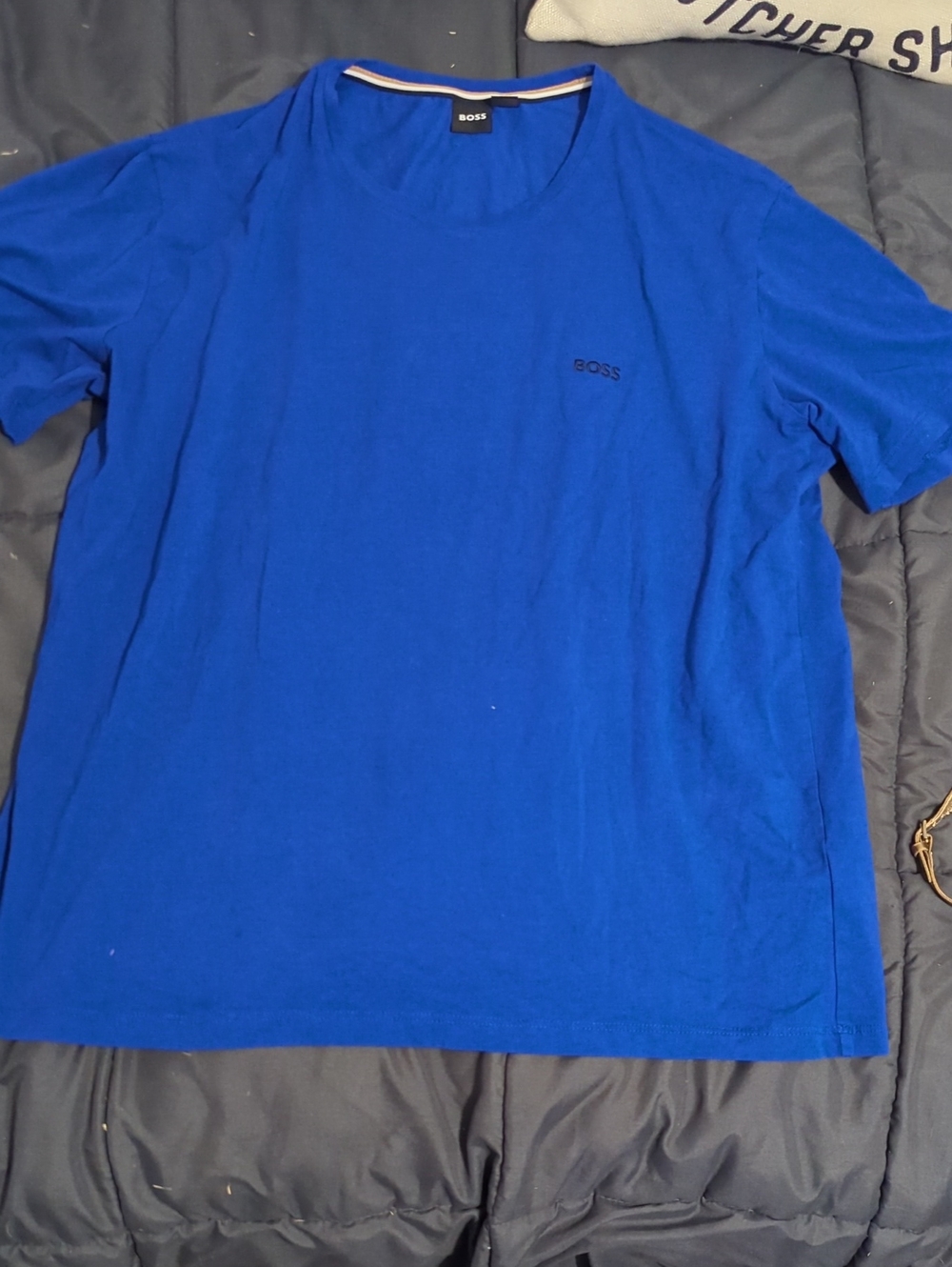 Hugo BOSS Short-Sleeve Crew Tee in Royal Blue